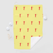 レッドスポーツゴルファーのシルエットゴルフタオル ゴルフタオル (インサイチュ)