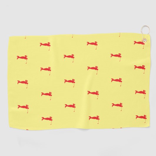 レッドスポーツゴルファーのシルエットゴルフタオル ゴルフタオル (横)