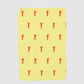 レッドスポーツゴルファーのシルエットゴルフタオル ゴルフタオル (正面)