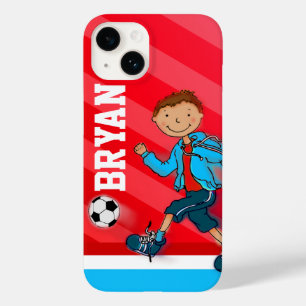 レッドスポーツサッカーボーイと名付ける Case-Mate iPhone 14ケース