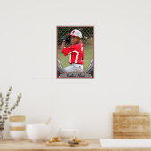 レッドスポーツ&アスレチック名前をカスタムする&フォトポスター ポスター (キッチン)