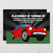 レッドスポー改造トスカーカスタム誕生日招待状 招待状 (正面/裏面)