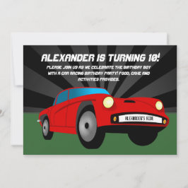 レッドスポー改造トスカーカスタム誕生日招待状 招待状
