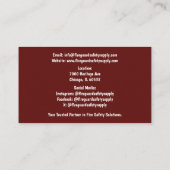 レッドスモークおよび消火器の防火 名刺 (裏面)