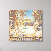 レッドスレイハウスウィンター |ローレン・ハリス | キャンバスプリント (正面)