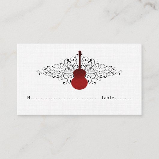 レッドスワーズギター座席表 プレイスカード (正面)