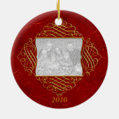 レッドスワールファミリーフォトオーナメント セラミックオーナメント (裏面)