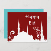 レッドスワールモスクラマダン/イードバナー/ストリーマー ポストカード (正面/裏面)