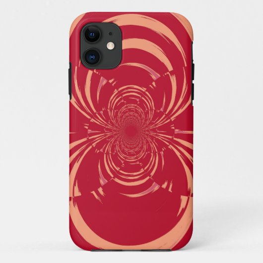 レッドスワールレトロアールデコ Case-Mate iPhoneケース (裏面)