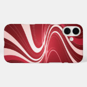 レッドスワール抽象的なレトロ波動スマホケース Case-Mate iPhoneケース (裏面 (横))