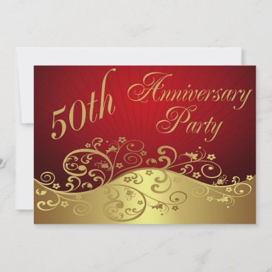 レッドスワール 50周年パーティーご招待 招待状 (正面)