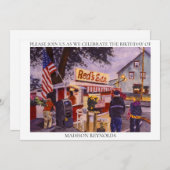 レッドズ食べロブスターシャック誕生日招待状 (正面/裏面)