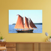 レッドセイルズスクーナー船包みキャンバス キャンバスプリント (インサイチュ (リビング))