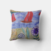 レッドセイルズ&フラワーズ クッション (裏面)