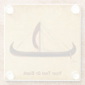 レッドセイルバイキング船 ガラスコースター (裏面)