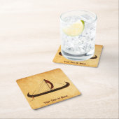 レッドセイルバイキング船 スクエアペーパーコースター (インサイチュ)