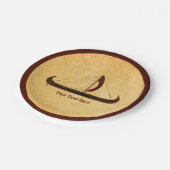 レッドセイルバイキング船 ペーパープレート (アングル)