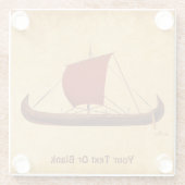 レッドセイルバイキング船II ガラスコースター (裏面)