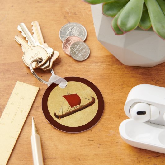 レッドセイルバイキング船II キーホルダー (デスク)