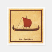 レッドセイルバイキング船II スタンダードカクテルナプキン (正面)