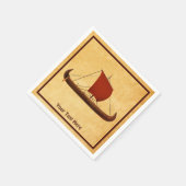 レッドセイルバイキング船II スタンダードカクテルナプキン (角)