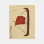 レッドセイルバイキング船II フリースブランケット (正面)