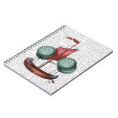 レッドセイル付き熱風船飛行船 ノートブック (左側)