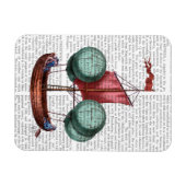 レッドセイル付き熱風船飛行船 マグネット (横)