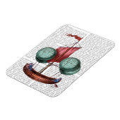 レッドセイル付き熱風船飛行船 マグネット (左側)