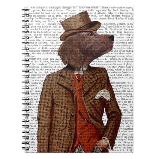 レッドセッターライダーポートレート ノートブック (正面)