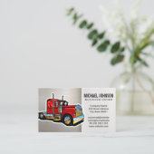 レッドセミトラックグラフィックブルーカラードライバー 名刺 (スタンド正面)