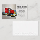 レッドセミトラックグラフィックブルーカラードライバー 名刺 (正面/裏面)