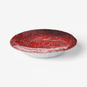 レッドセラミックルッククリスマスポインセチア ペーパーボウル (傾斜あり)