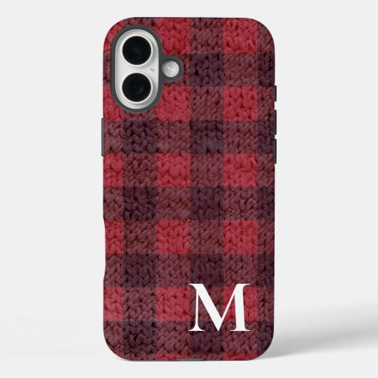 レッドセーターバッファロープレイドチェック Case-Mate iPhoneケース (裏面)