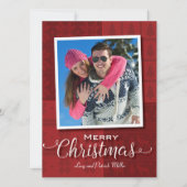 レッドセーターメリークリスマスフォトカード シーズンカード (正面)