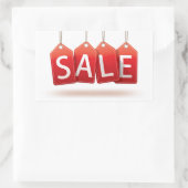 レッドセールラベルステッカー 長方形シール (バッグ)