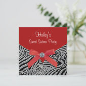 レッドゼブラスウィート16バースデーパーティー 招待状 (スタンド正面)