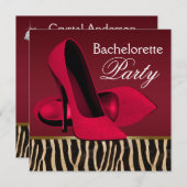 レッドゼブラバチェロレッテ招待状 招待状 (正面/裏面)