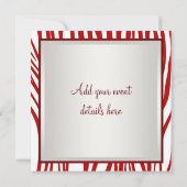 レッドゼブラパーティの招待状 招待状 (裏面)