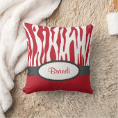 レッドゼブラプリントアメリカンMoJo装飾用クッション クッション (ブランケット)