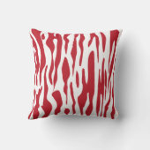 レッドゼブラプリントアメリカンMoJo装飾用クッション クッション (裏面)