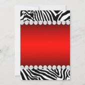 レッドゼブラSweet sixteen誕生会 招待状 (裏面)