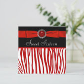 レッドゼブラSweet sixteen誕生会 招待状 (スタンド正面)