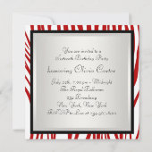 レッドゼブラSweet sixteen誕生会 招待状 (裏面)