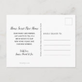 レッドゼラニウムフラワーポットピケットフェンス移動 案内ポストカード (裏面)