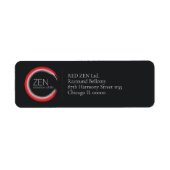 レッドゼン差出人住所ラベル ラベル (正面)