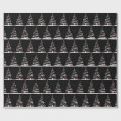 レッドソックスとベースボールのクリスマスツリー ラッピングペーパー (フラット)