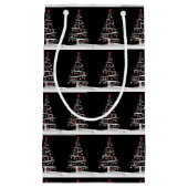 レッドソックスと野球クリスマスツリー スモールペーパーバッグ (正面)