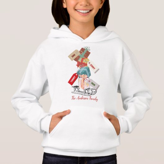 レッドソレイキュートヴィンテージレトロ名クリスマスキッズ (正面)