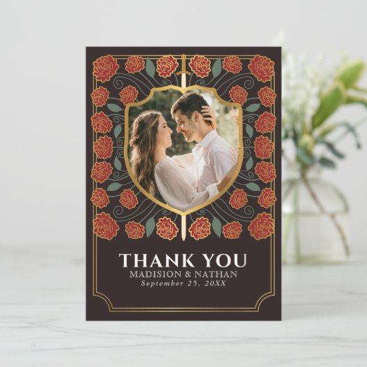 レッドソード&シールド中世ファンタジー結婚ズ サンキューカード (スタンド正面)